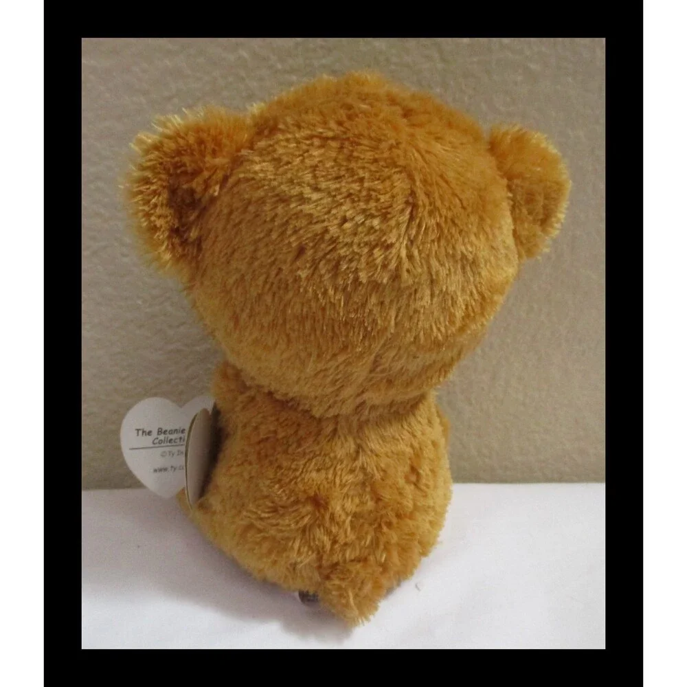 Ty Beanie Boos Bella the Christmas Bear Big Gold Glitter Eyes 6
